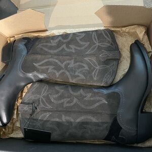 Charcoal Western Style Boots